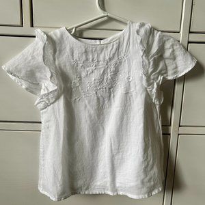 Zara White Blouse with Embroidery | 3-4Y